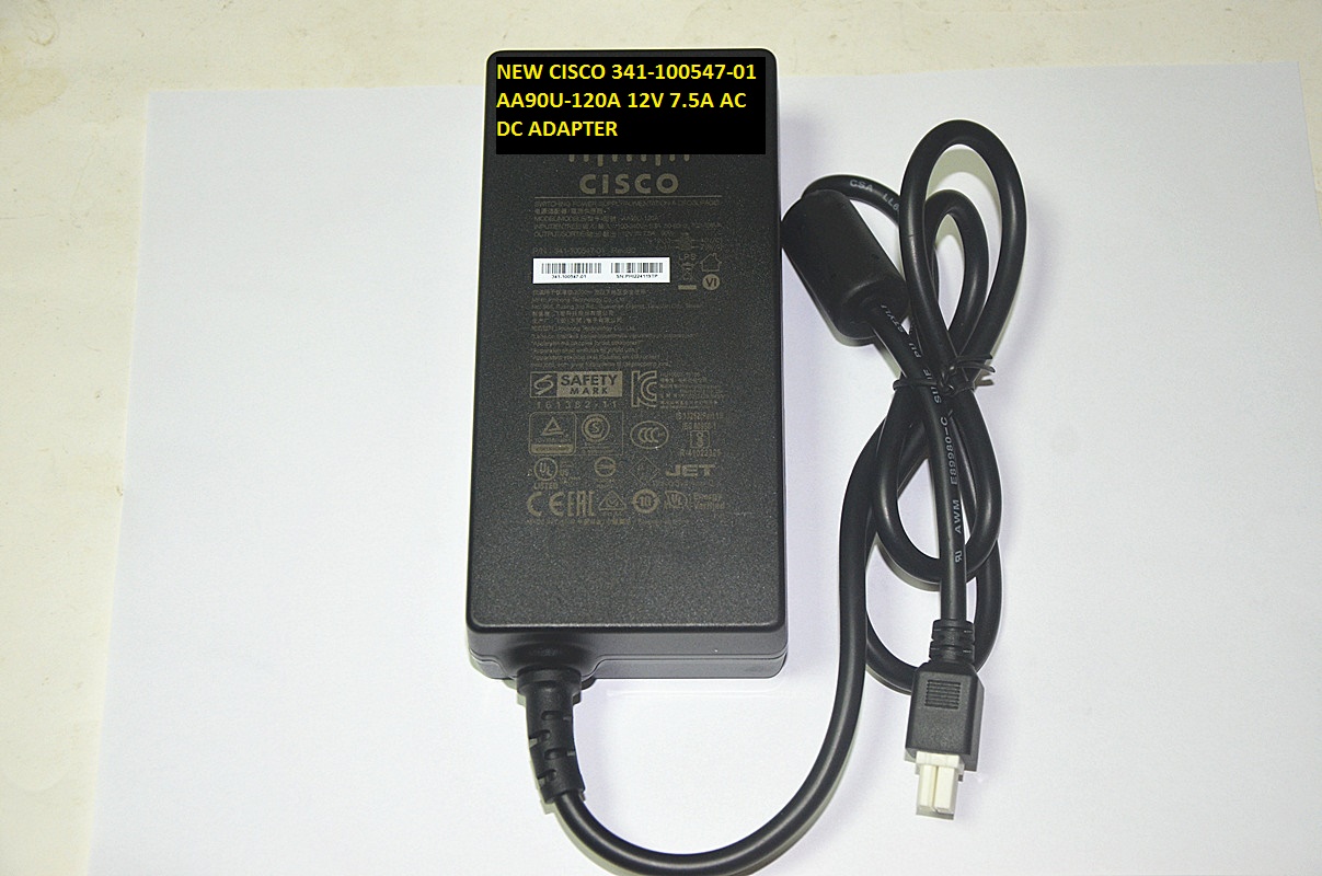 NEW CISCO 12V 7.5A 341-100547-01 AA90U-120A AC DC ADAPTER